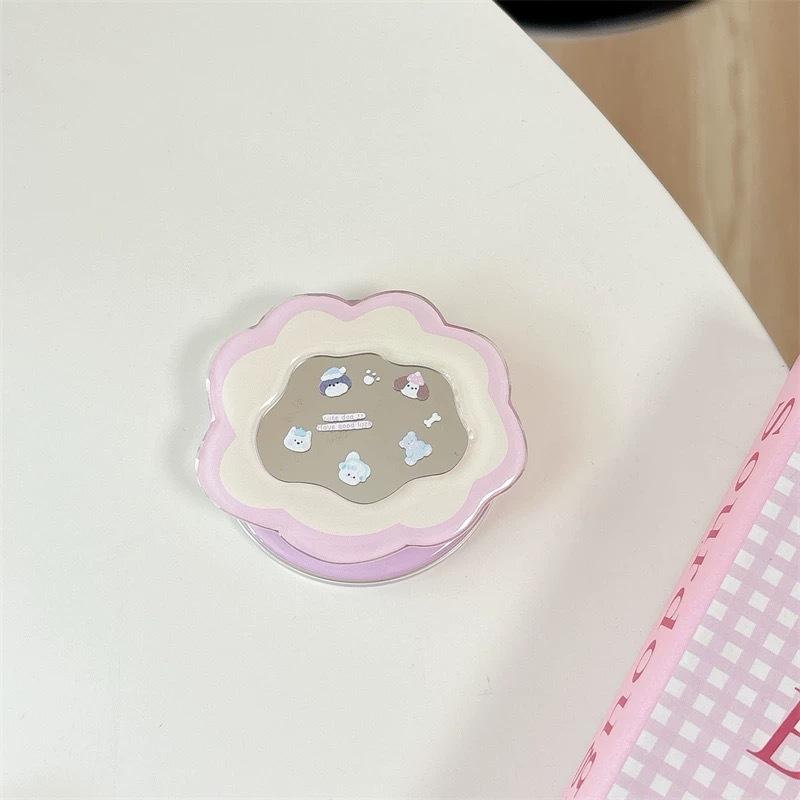 Phone Accessories Cute - Kawaii Ins Mirror Pop Socket Telescopic