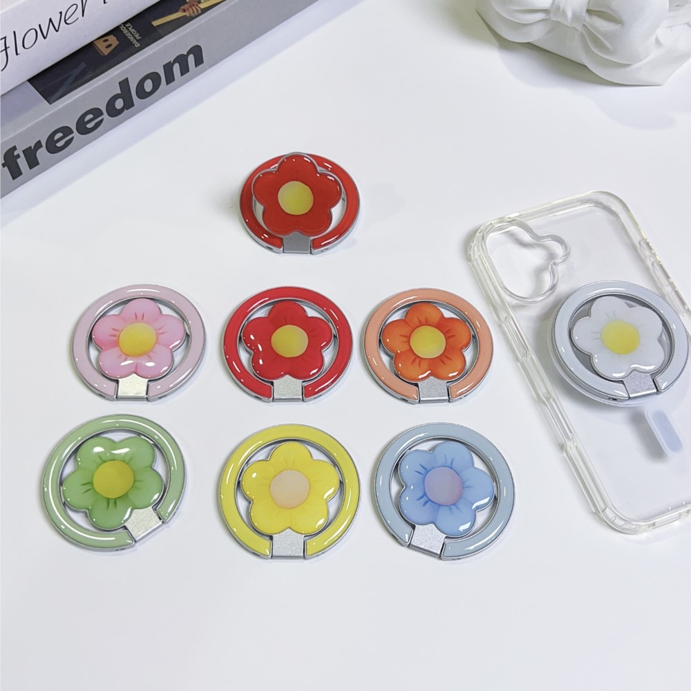 Phone Accessories Useful - Flower Magnetic Foldable Kickstand Phone Ring