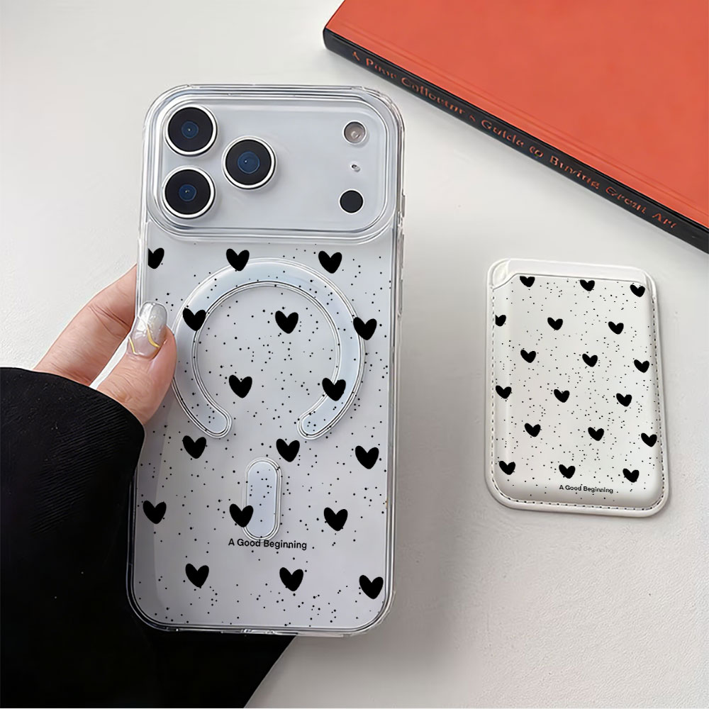 Phone Accessories Hippers - Full screen Polka Dot Heart For