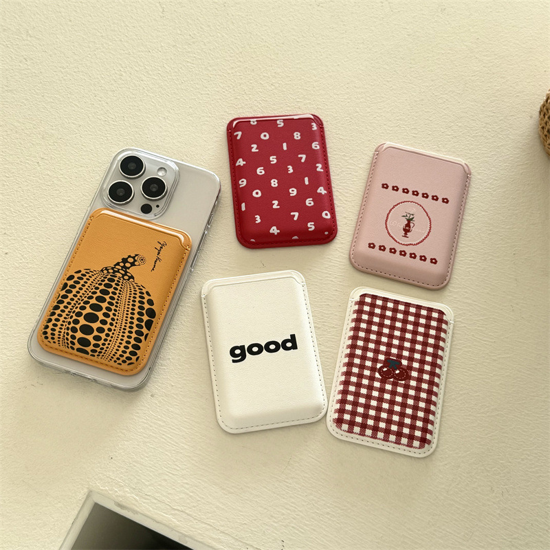 Phone Accessories Cute - Cute Cartoon PU Leather Magnetic Card