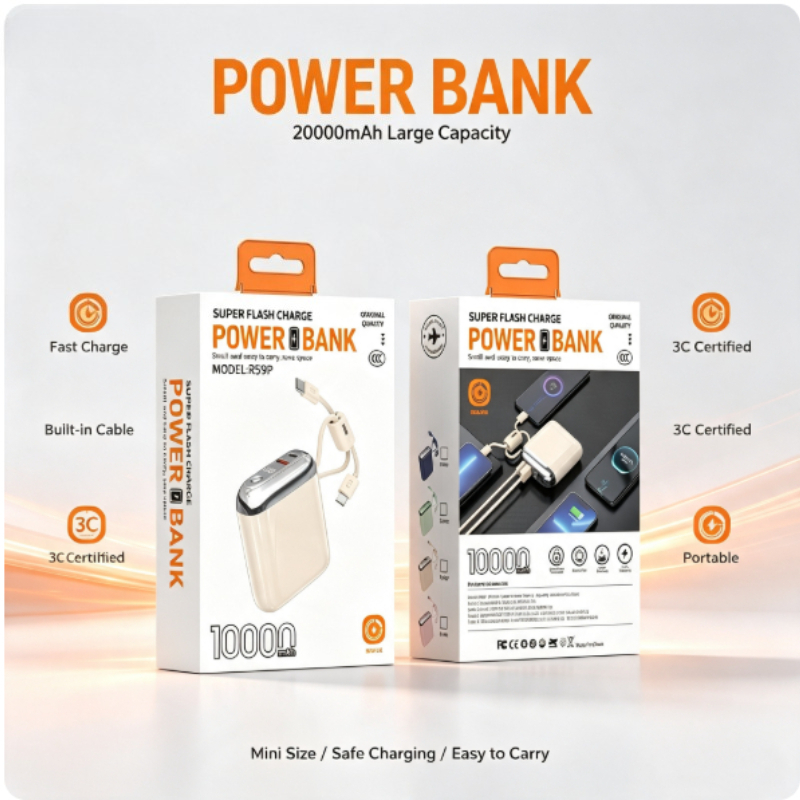 Portable Charger 20000Mah - 66W CCC 20000mAh Mini PowerBank Super