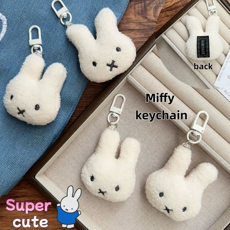 Phone Accessories Charms - Cute Miffy Plush Keychain Bag Charm