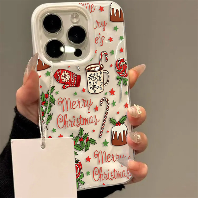 Phone Accessories Iphone - Cute Festive Christmas Pattern Phone Case