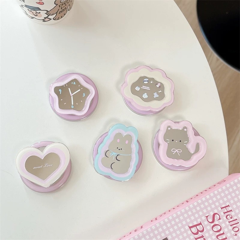 Kawaii Ins Mirror Pop Socket T - Phone Accessories Cute 评论和价格