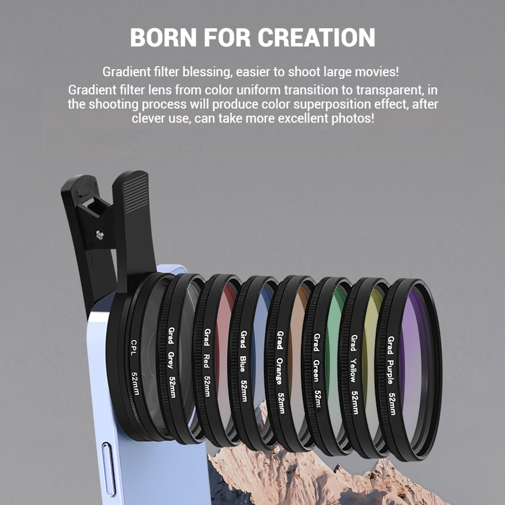 52MM Mobile Phone Lens Univers - Lens Camera Clip 评论和价格