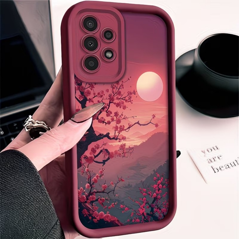 Sunset Mountain Peak Anti-Fall - Phone Accessories Red 评论和价格