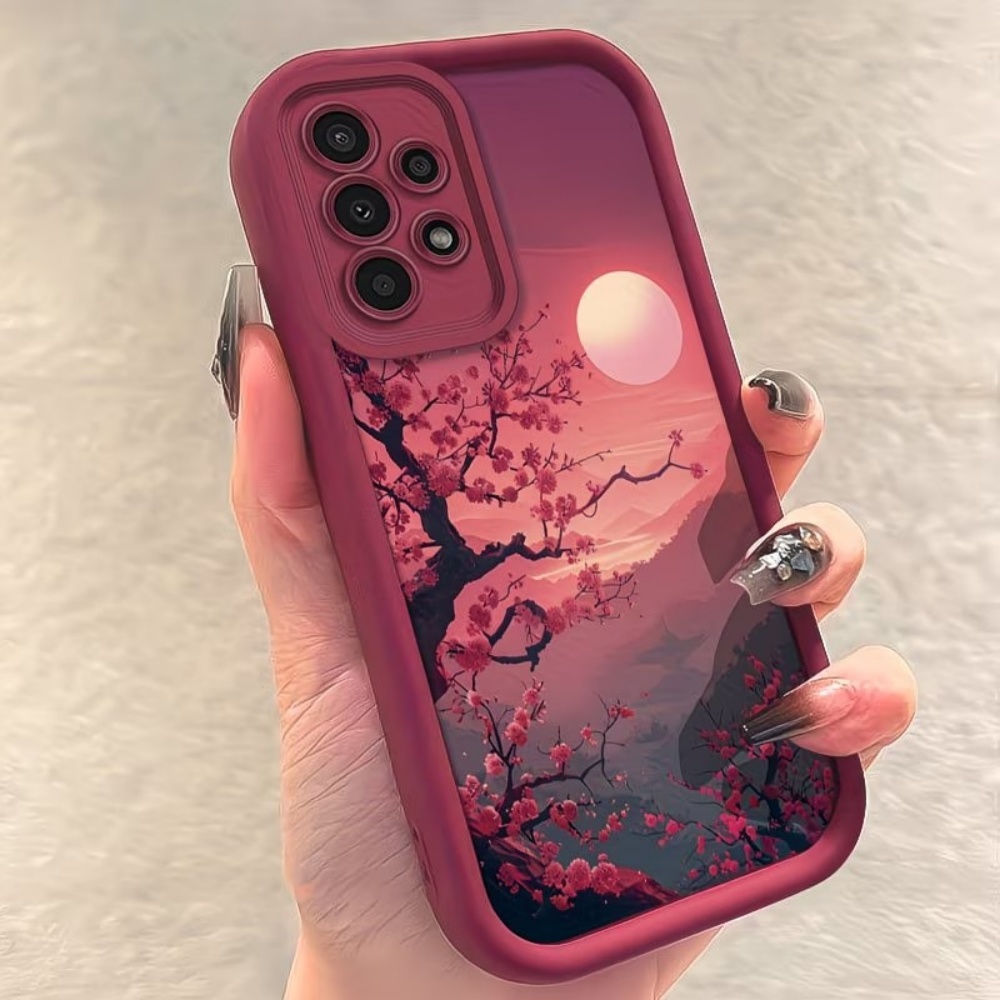 Sunset Mountain Peak Anti-Fall - Phone Accessories Red 评论和价格