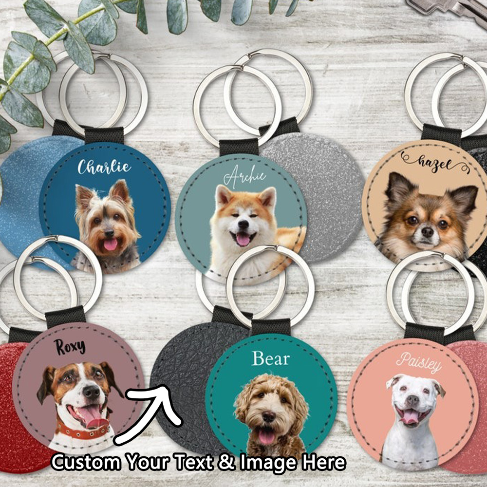 Custom Pet Photo Keychain Pers - Phone Accessories Charms 评论和价格