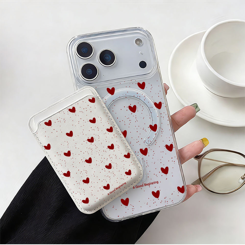 Full screen Polka Dot Heart Fo - Phone Accessories Hippers 评论和价格
