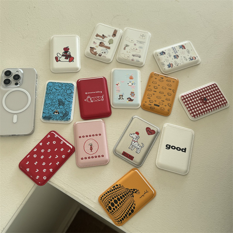 Cute Cartoon PU Leather Magnet - Phone Accessories Cute 评论和价格