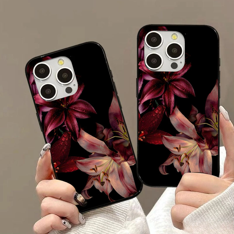 Elegant Red Lily Flower Phone  - Phone Accessories Red 评论和价格