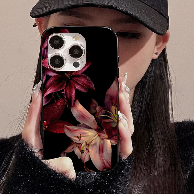 Elegant Red Lily Flower Phone  - Phone Accessories Red 评论和价格