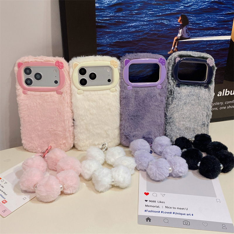 Luxury Solid Colors Furry Plus - Phone Accessories Iphone 评论和价格