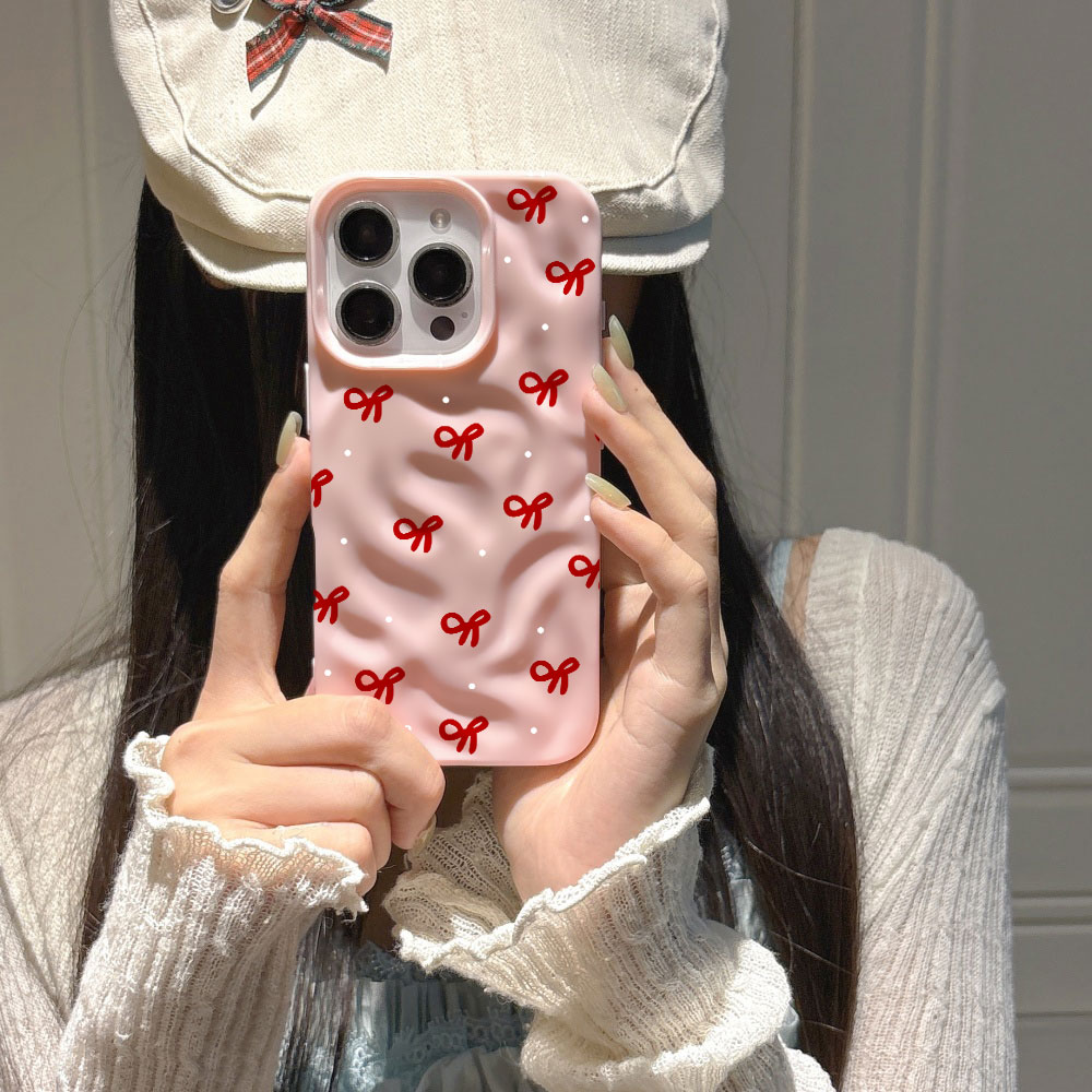 3D Water Ripple Red Heart Prin - Phone Accessories Red 评论和价格