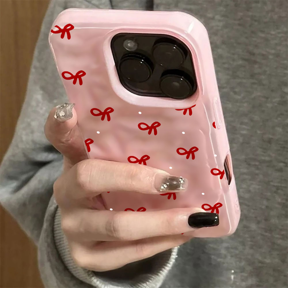 3D Water Ripple Red Heart Prin - Phone Accessories Red 评论和价格
