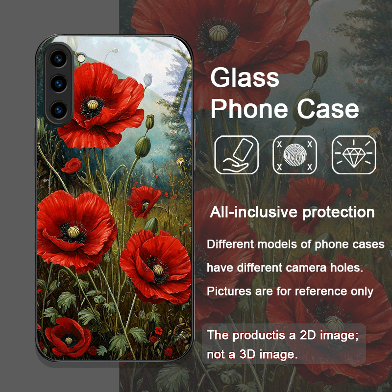 Retro Poppy Flower Bloom Hot R - Phone Accessories Red 评论和价格