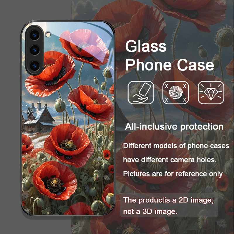 Retro Poppy Flower Bloom Hot R - Phone Accessories Red 评论和价格
