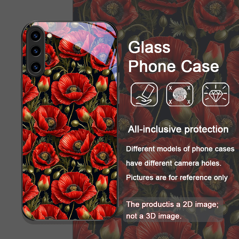 Retro Poppy Flower Bloom Hot R - Phone Accessories Red 评论和价格