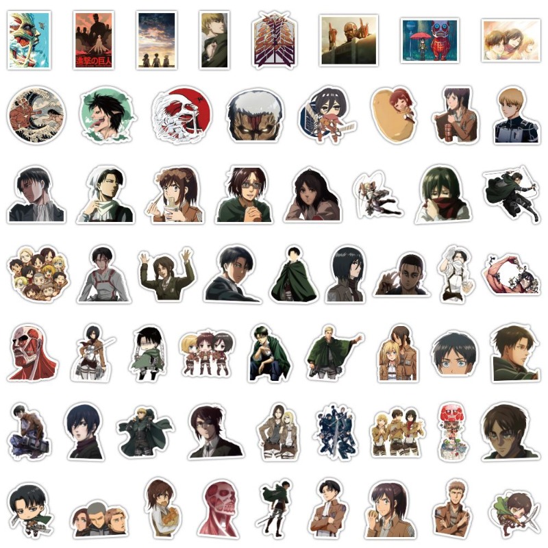 60Pcs Attack on Titan Anime St - Phone Accessories Cute 评论和价格