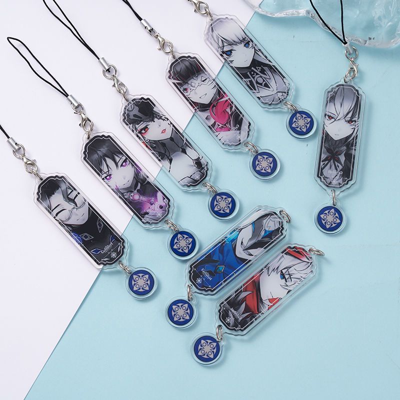 8pcs Anime Keychain Genshin Im - Phone Accessories Charms 评论和价格