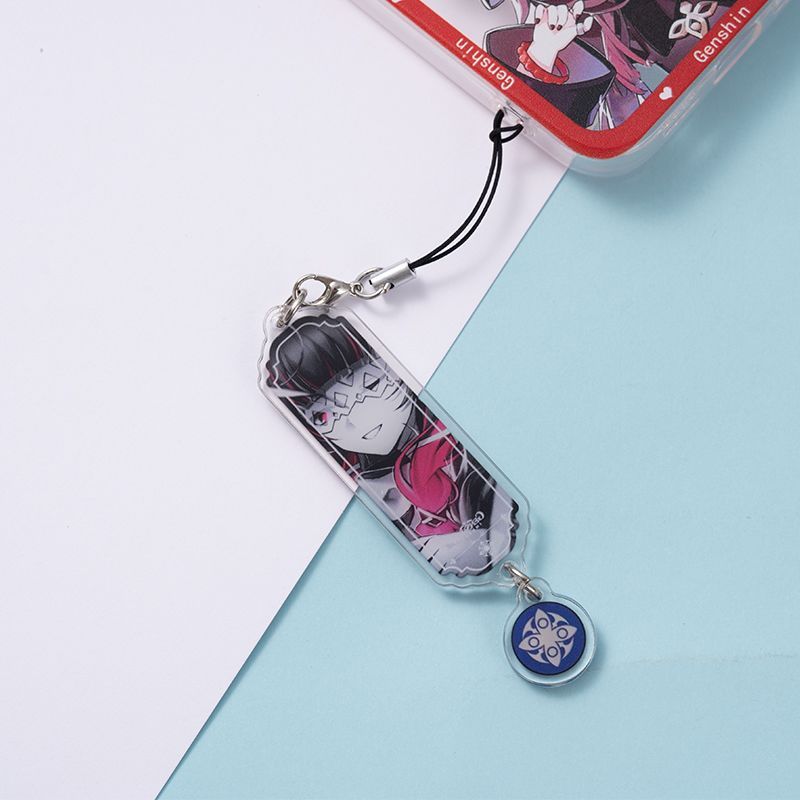 8pcs Anime Keychain Genshin Im - Phone Accessories Charms 评论和价格