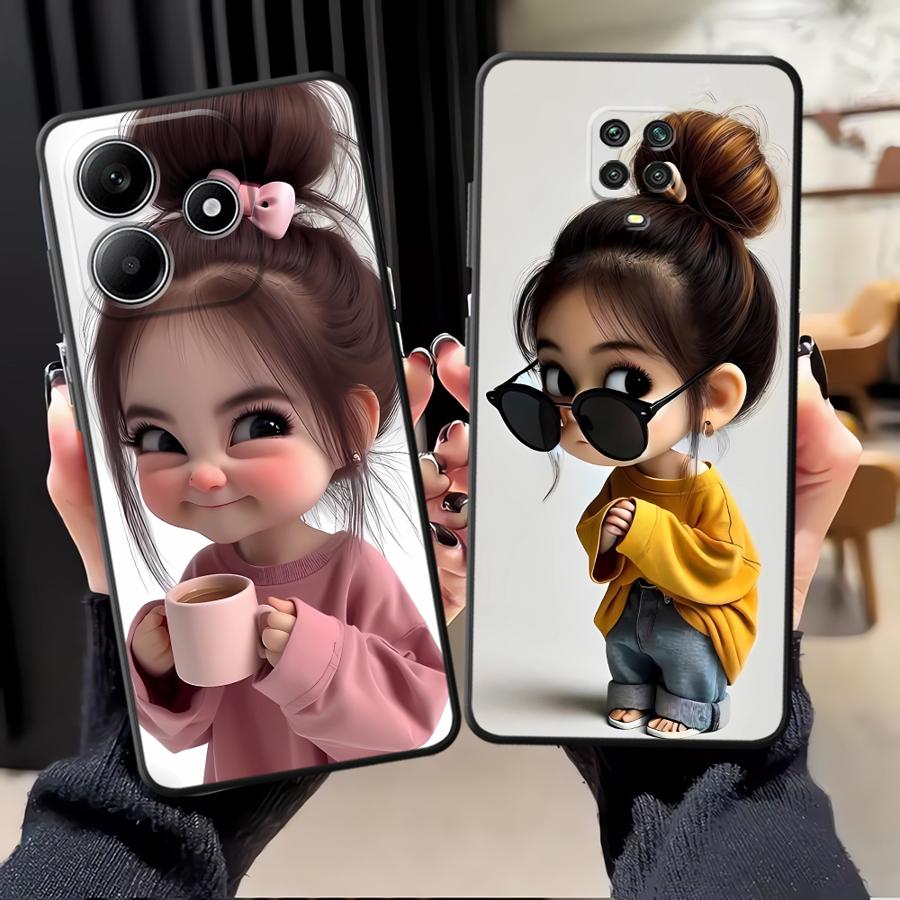 Cartoon Girl Pattern Funda Pho - Phone Accessories For Girls 评论和价格