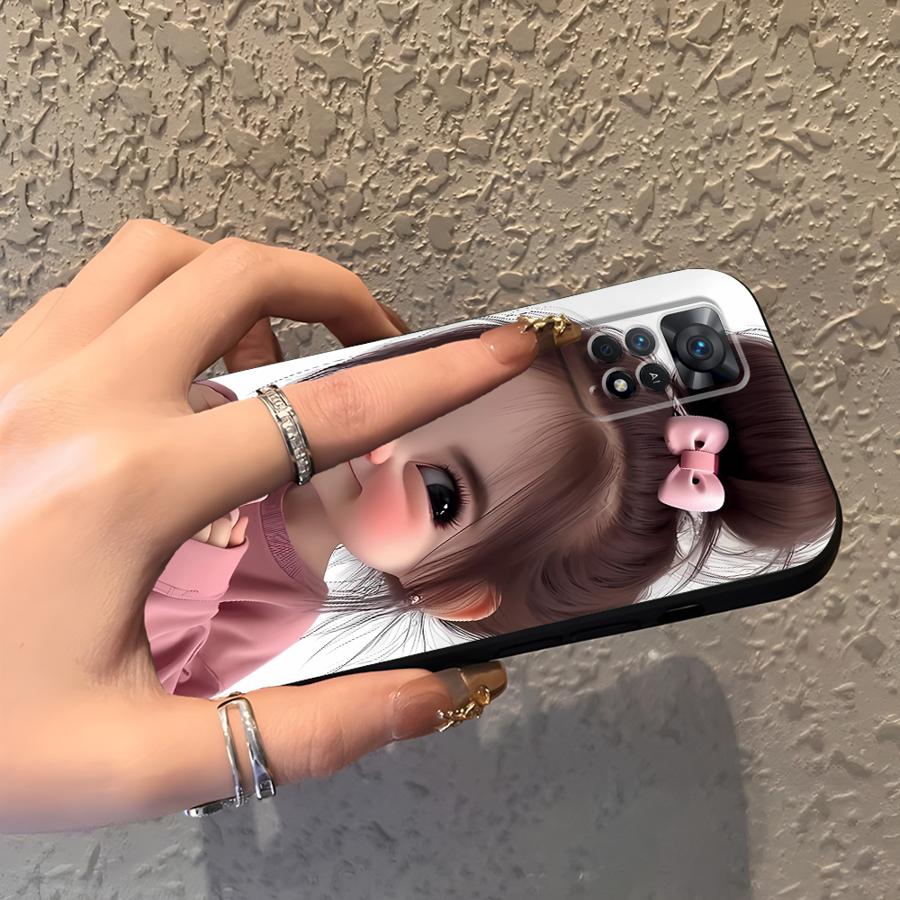 Cartoon Girl Pattern Funda Pho - Phone Accessories For Girls 评论和价格