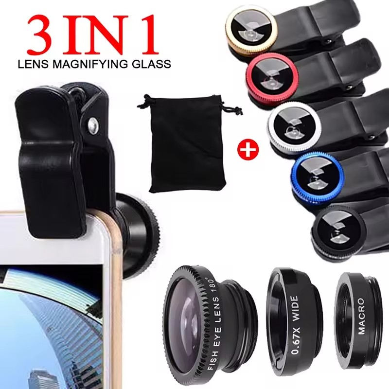3 In 1 Fisheye Phone Lens 0.67 - Lens Camera Clip 评论和价格