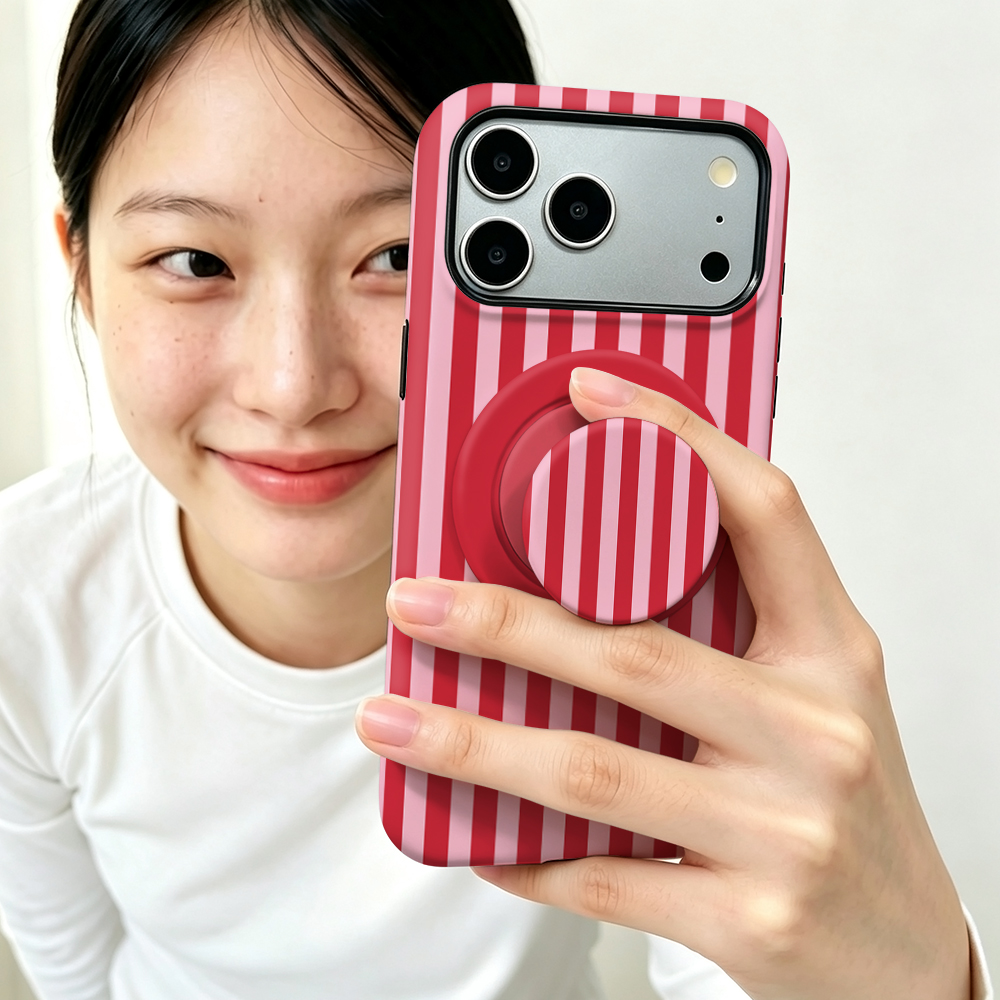 Red Stripe Magnetic Case For i - Phone Accessories Red 评论和价格