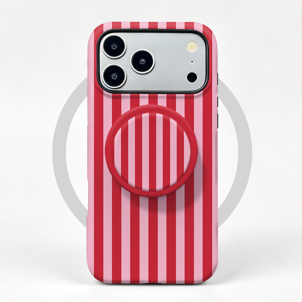 Red Stripe Magnetic Case For i - Phone Accessories Red 评论和价格