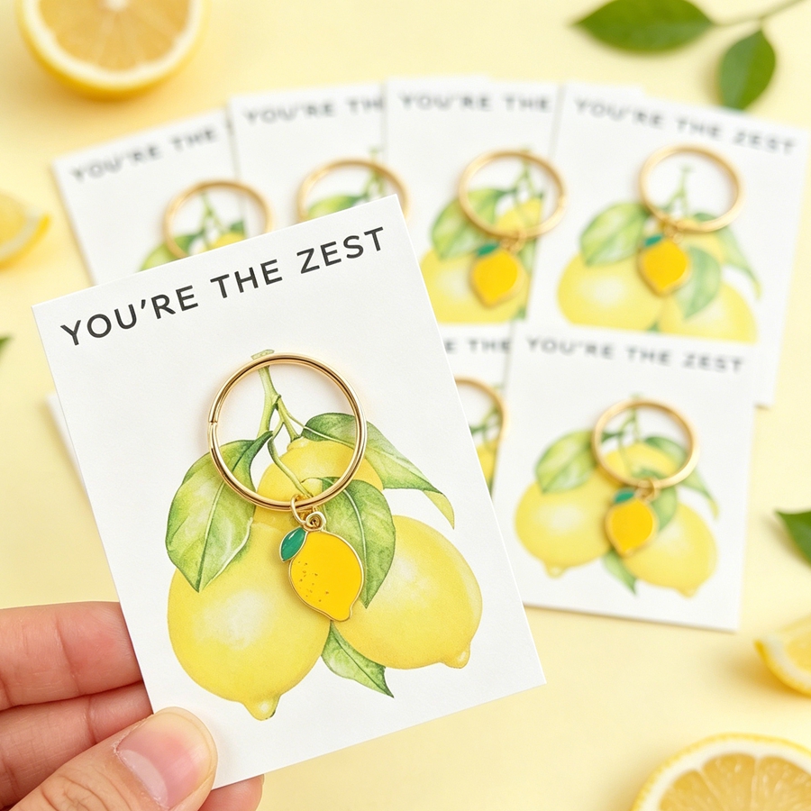 7 Chic Lemon Keychains, Includ - Phone Accessories Charms 评论和价格