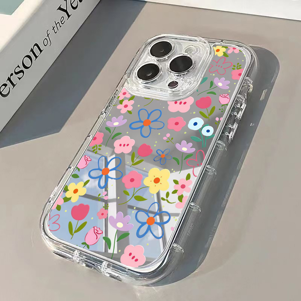 Korean Ins Style Floral Silver - Phone Accessories Iphone 评论和价格