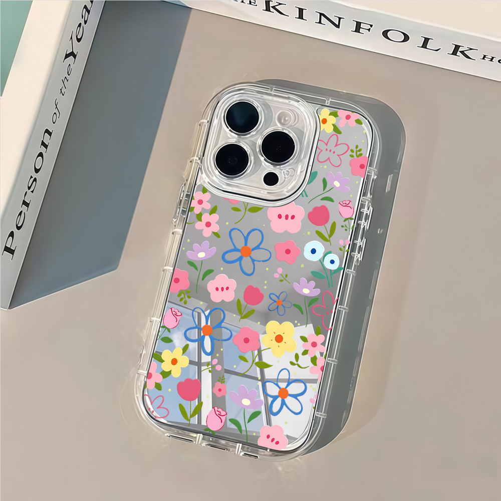 Korean Ins Style Floral Silver - Phone Accessories Iphone 评论和价格