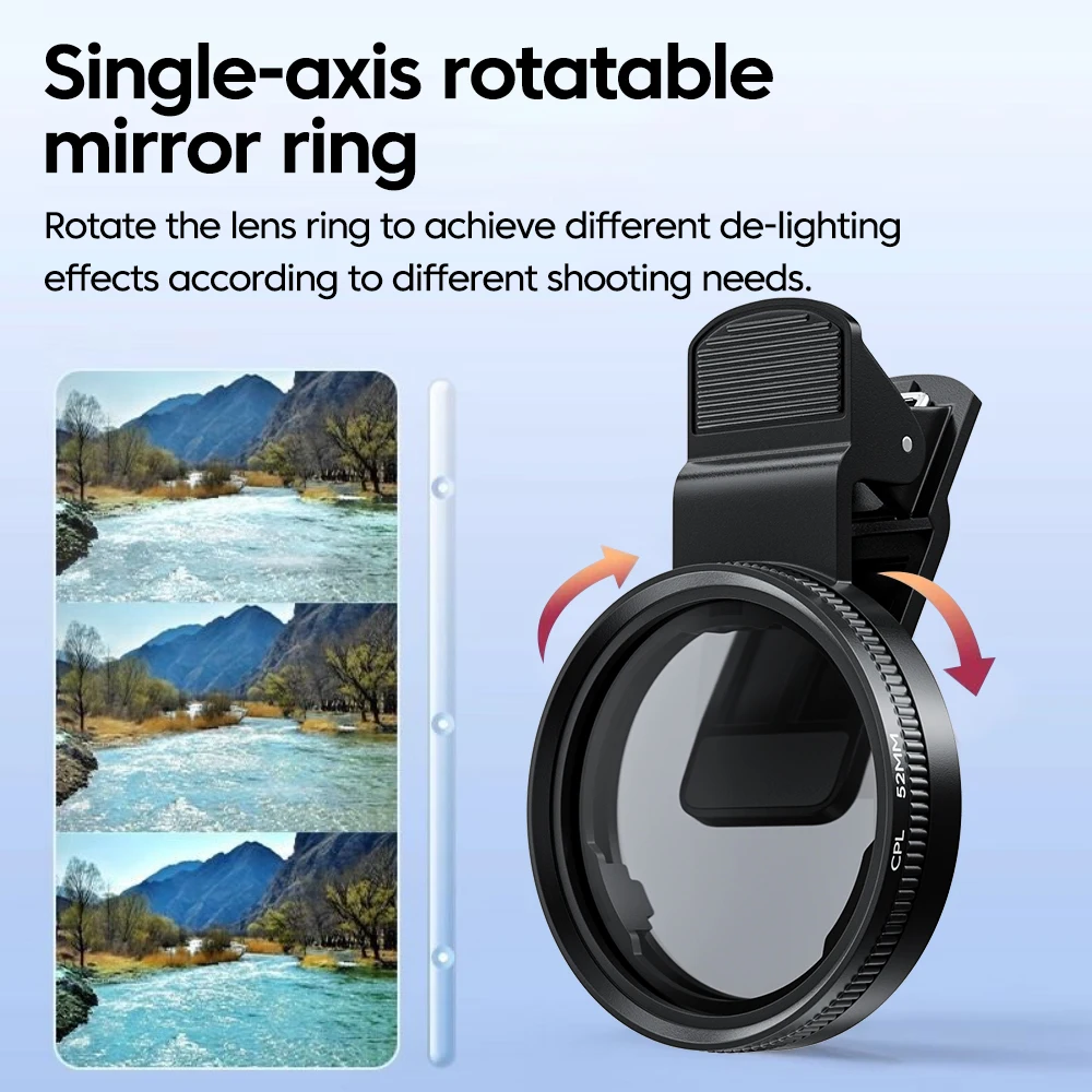New 52mm CPL Mobile Phone Lens - Lens Camera Clip 评论和价格